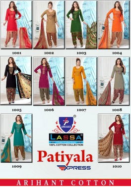 Arihant Lassa Patiyala Express Cotton Printed Dress Material Collection
